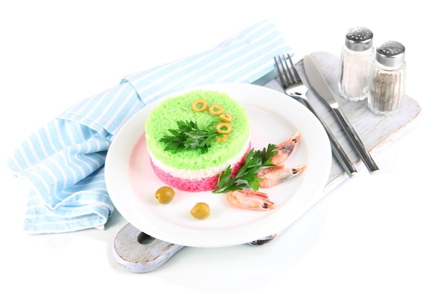 Zestaw talerzy z potrawami